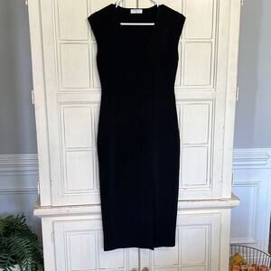 Babaton Black Midi Sheath Dress